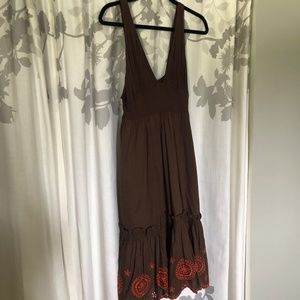 NWT Brown & Orange Lined Dress